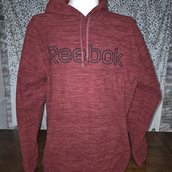 Men's Reebok Size XXL  Melange Logo Polar Fleece Hoodie Pull-Over - Picture 2 of 6